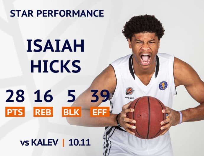 Star performance. Isaiah Hicks vs Kalev