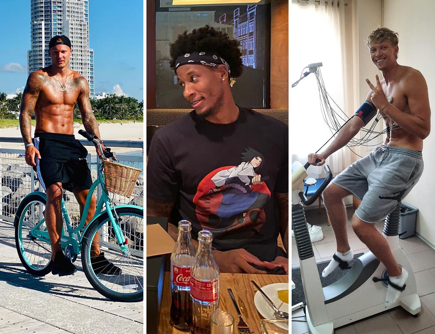 Cycling, first games and meeting old friends. Players on social media in August