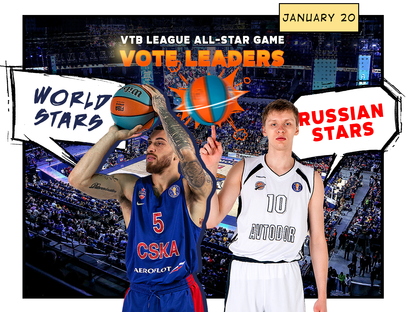 The fans choose. Nikita Mikhailovskii and Mike James lead the All-Star voting