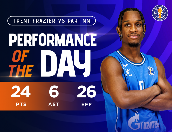 Trent Frazier had 24 points and 6 assists, Zenit defeated Pari NN