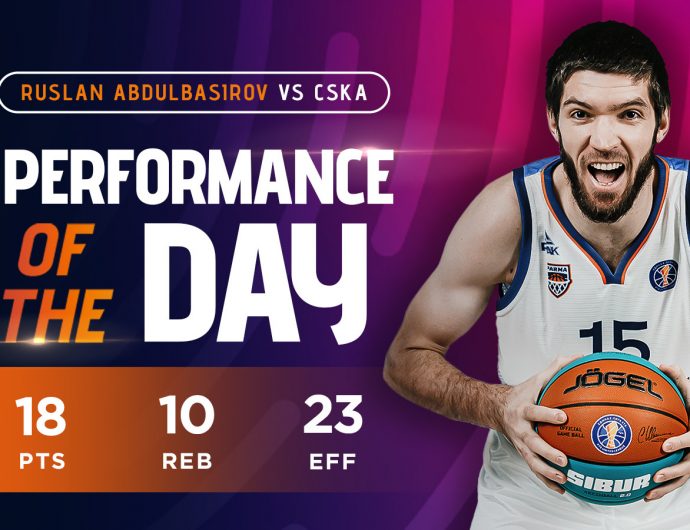 Ruslan Abdulbasirov had a double-double in the winning game against CSKA &#8211; 18 points, 10 rebounds