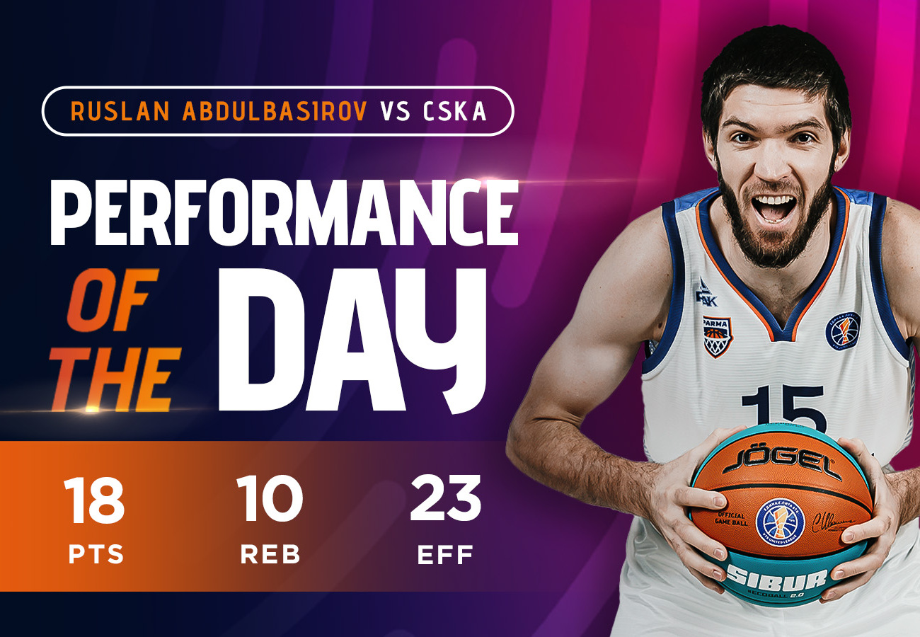 Ruslan Abdulbasirov had a double-double in the winning game against CSKA – 18 points, 10 rebounds