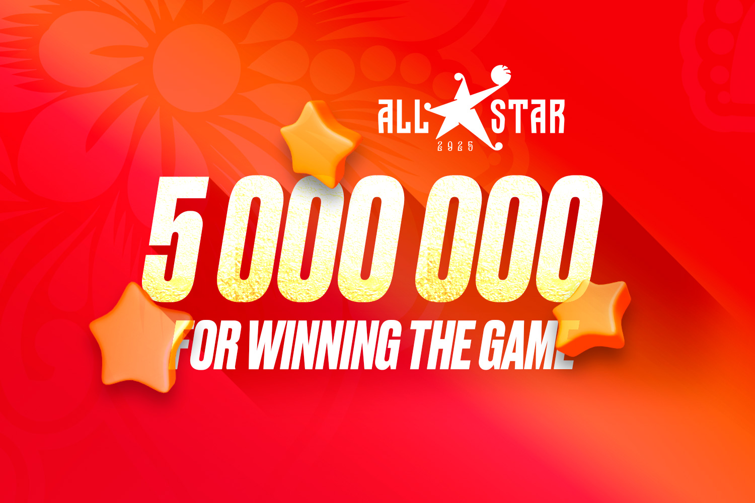 The All-Star Game 2025 winning team will recieve 5 million rubles prize!