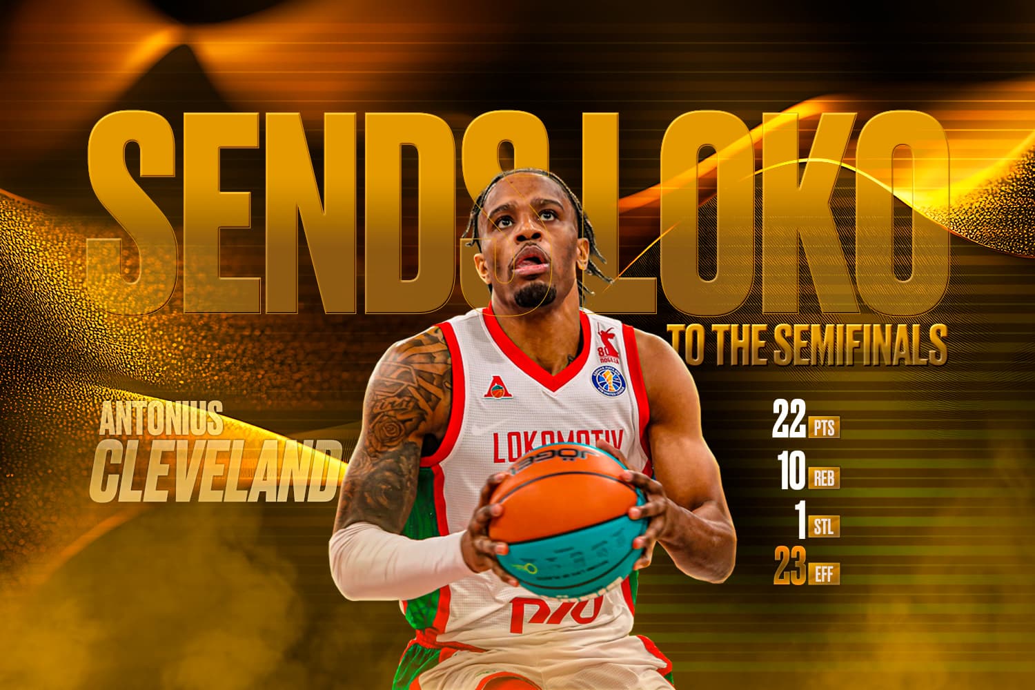 Antonius Cleveland scored 22 points and 10 rebounds in Game 4 versus Uralmash