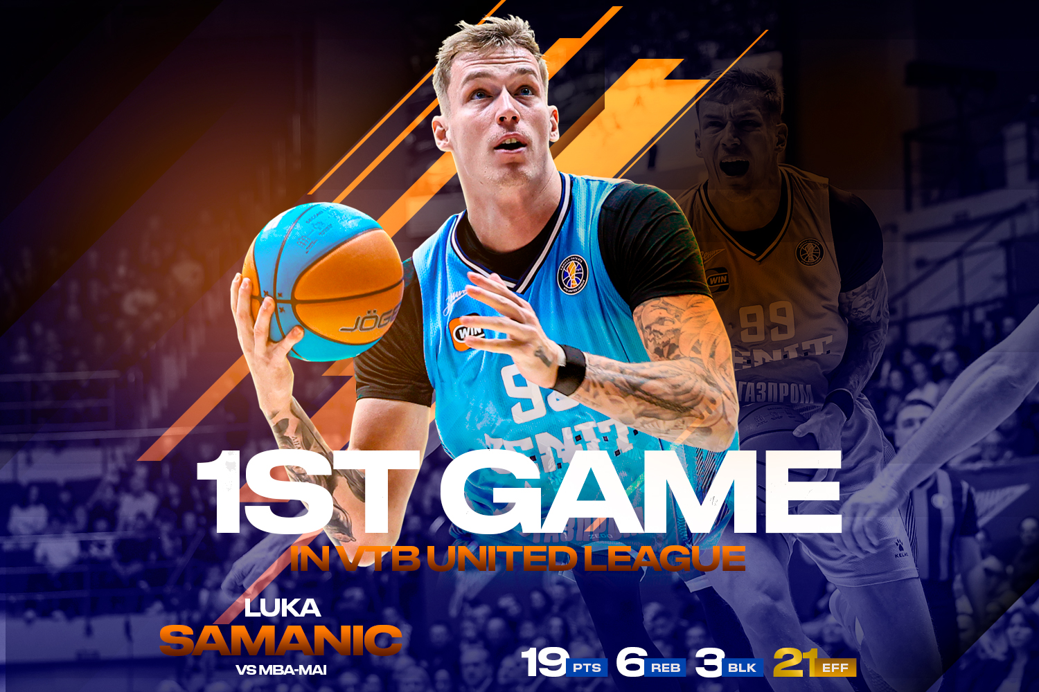 Лука Шаманич помог «Зениту» обыграть МБА-МАИ в первом матче