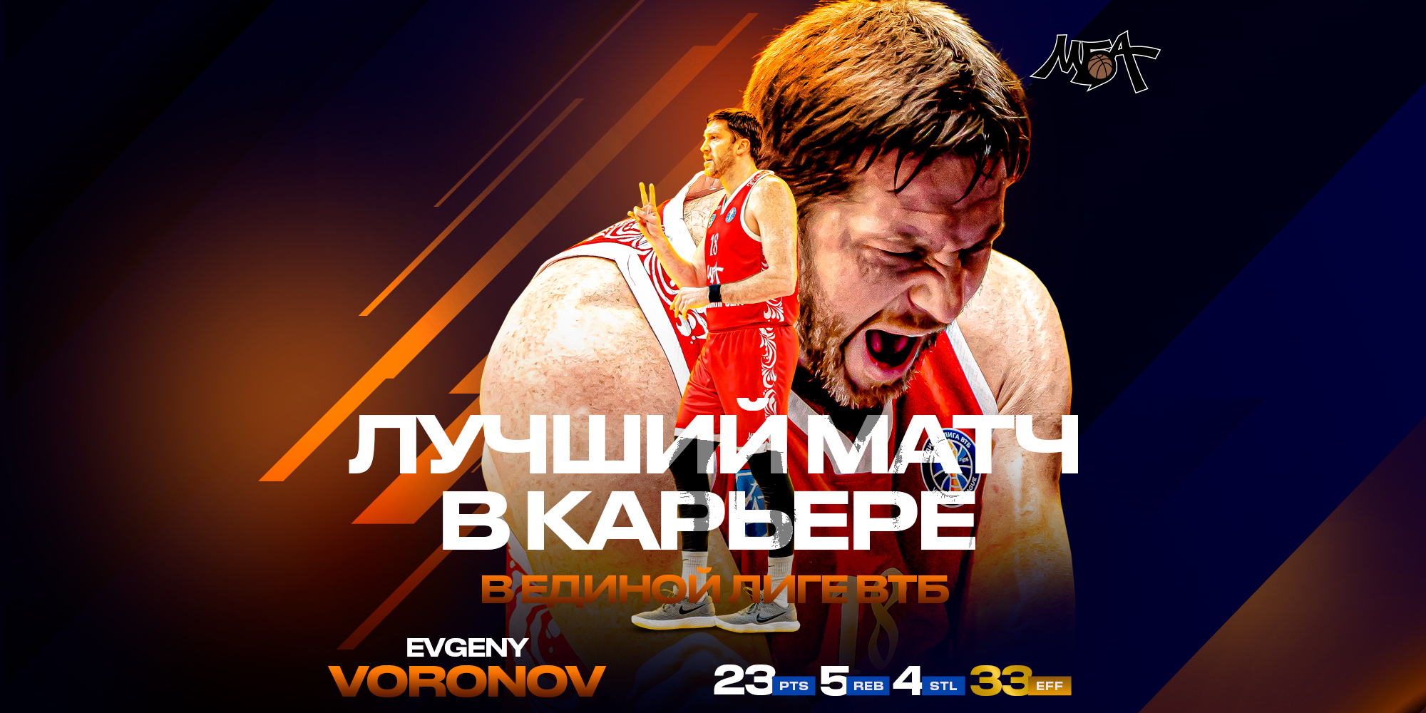 Evgeny Voronov scored 23 points and 4 steals versus Avtodor