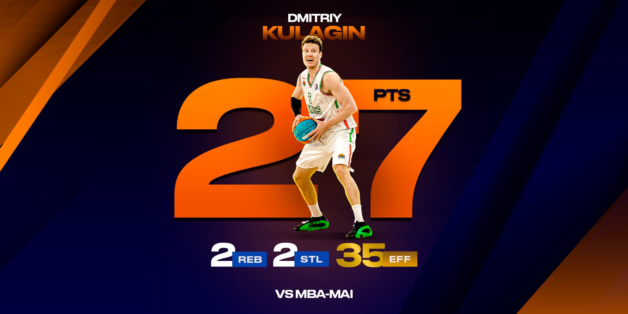 Dmitry Kulagin repeated his career-high in VTB League
