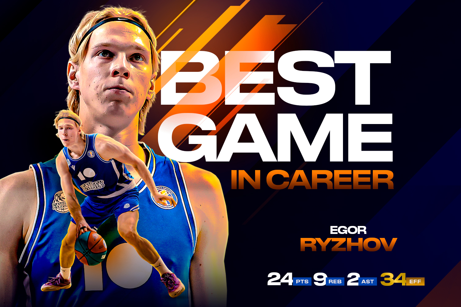 Егор Рыжов обновил личный рекорд по очкам в матче с «Локо»