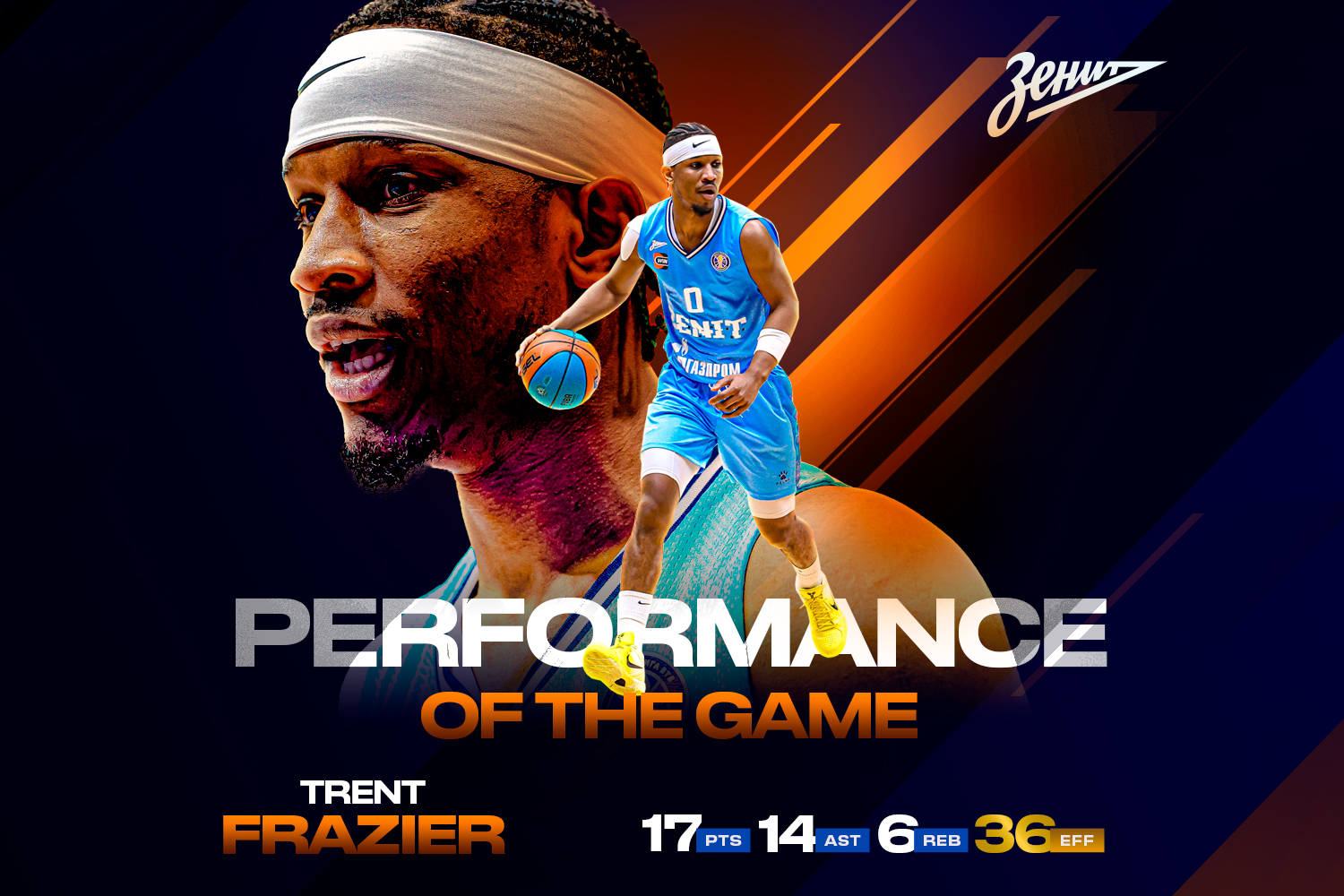 Трент Фрэйзер помог «Зениту» победить МБА-МАИ