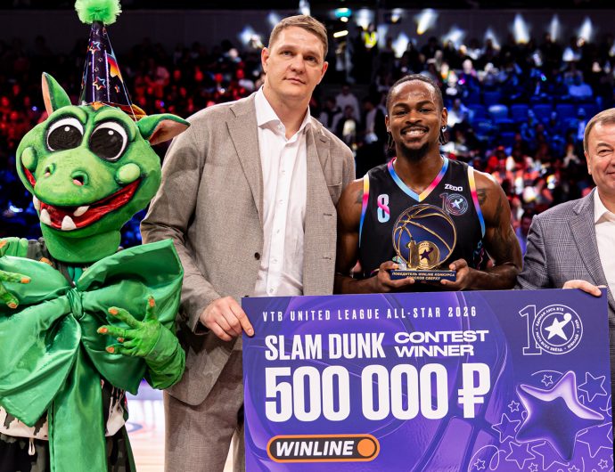 Тай Брюэр – победитель WINLINE конкурса по броскам сверху на Матче Звезд 2026