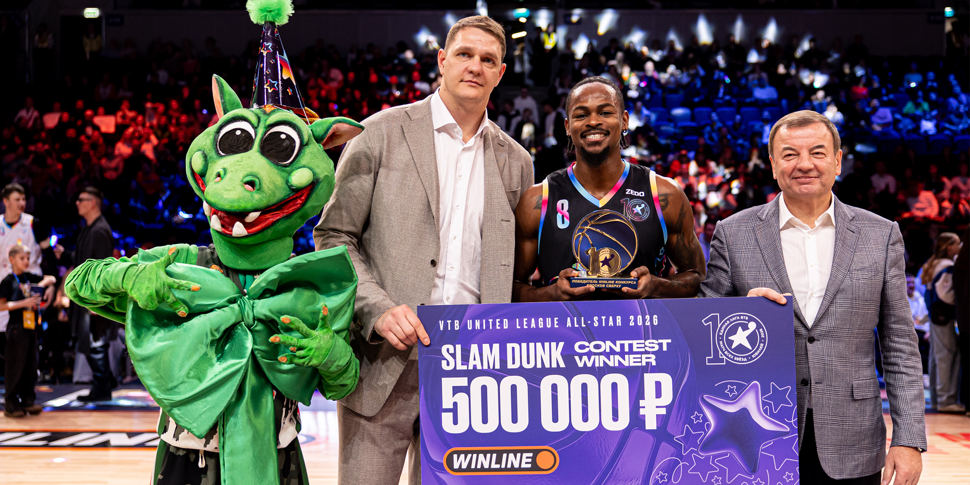 Тай Брюэр – победитель WINLINE конкурса по броскам сверху на Матче Звезд 2026