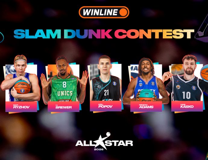 Ryzhov, Adams, Popov, Kasko and Brewer will compete in WINLINE Slam Dunk Contest