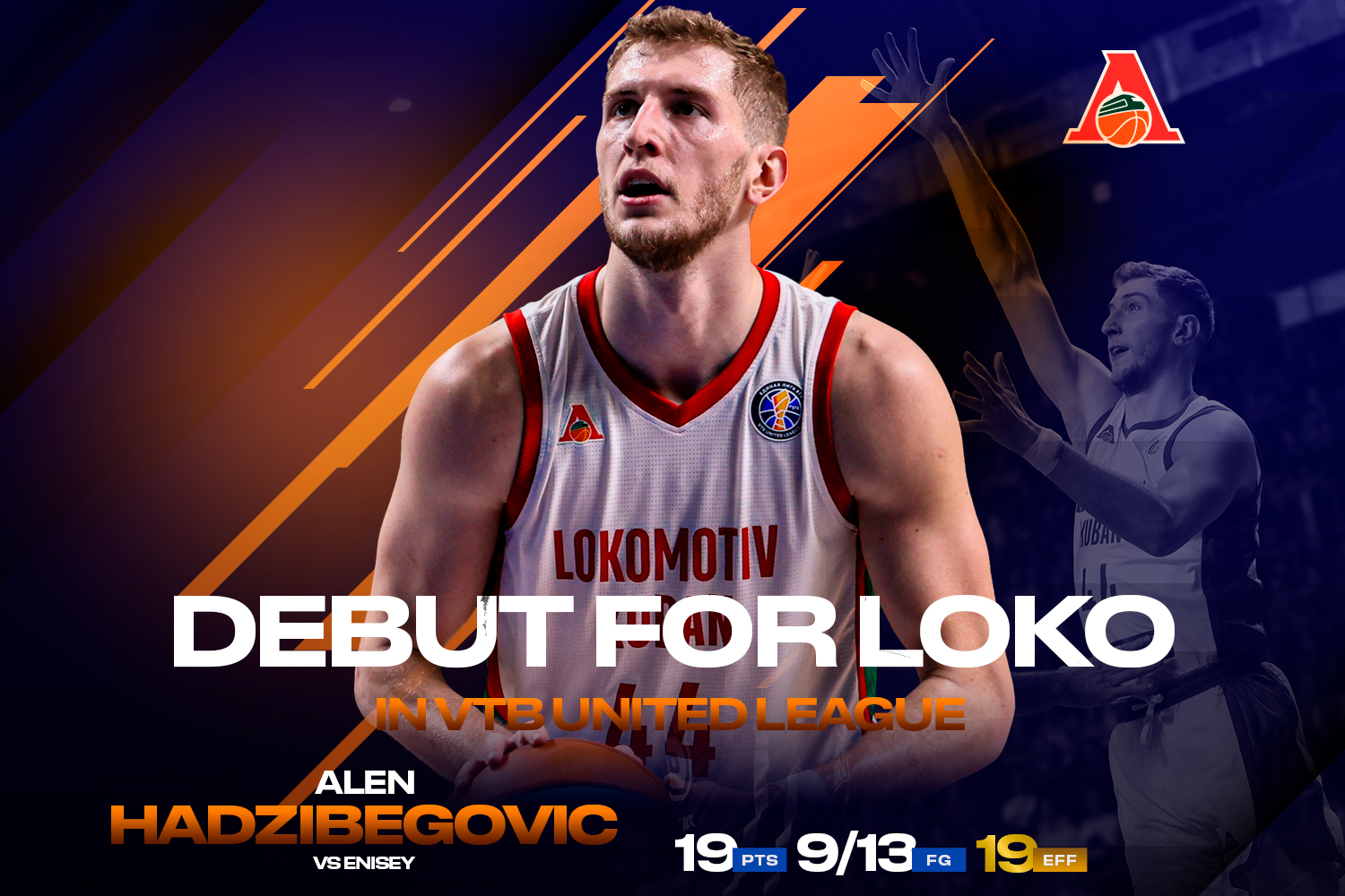 Alen Hadzibegovic made debut for Lokomotiv Kuban