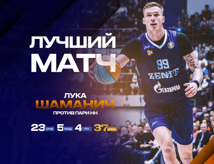 Лука Шаманич помог «Зениту» победить «Пари НН»