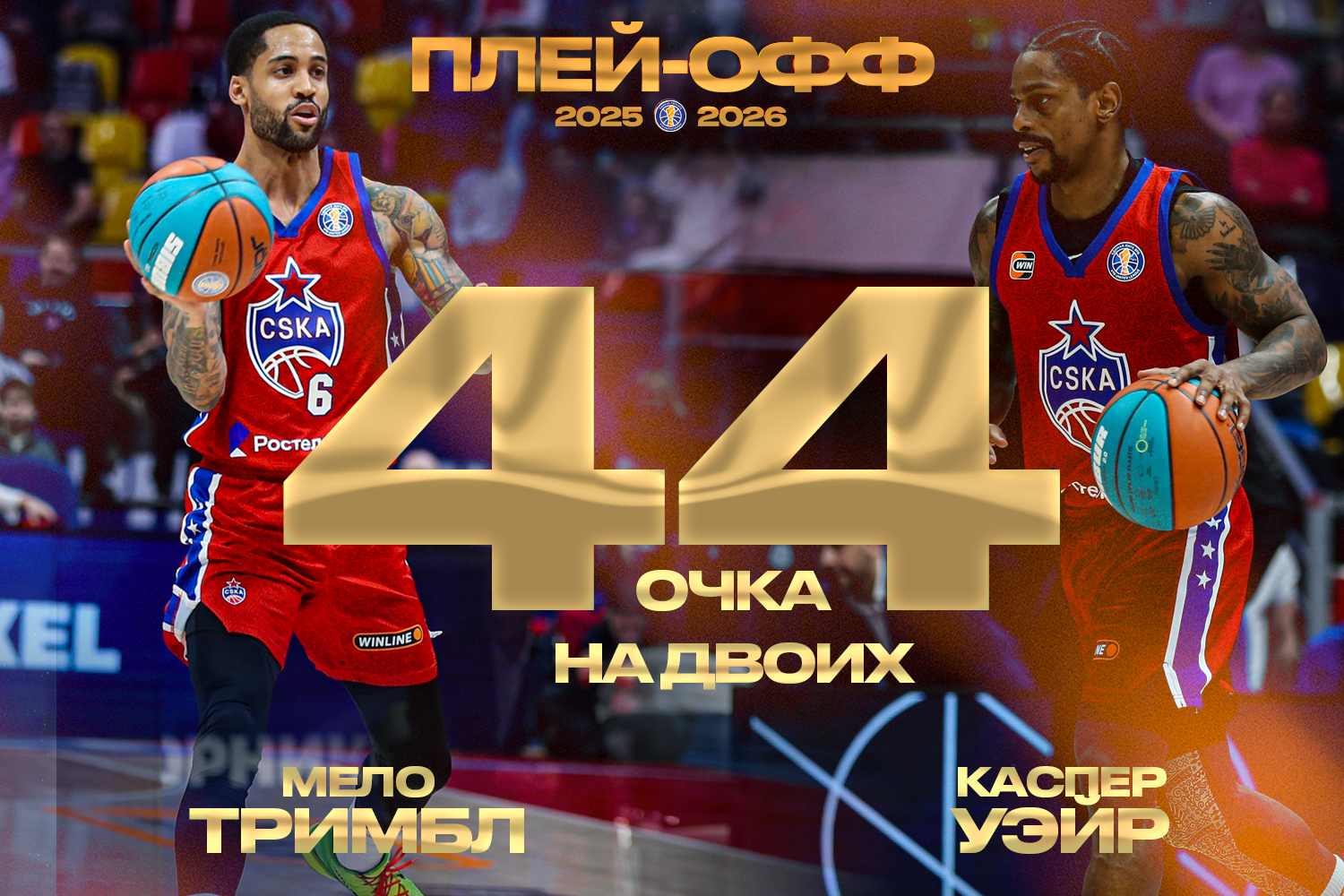Мело Тримбл и Каспер Уэйр привели ЦСКА к победе над «Енисеем»
