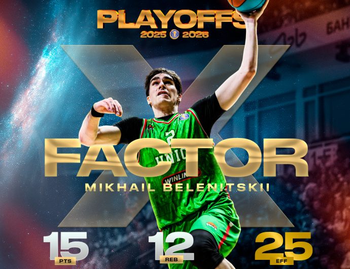 Mikhail Belenitskii recorded first double-double in career