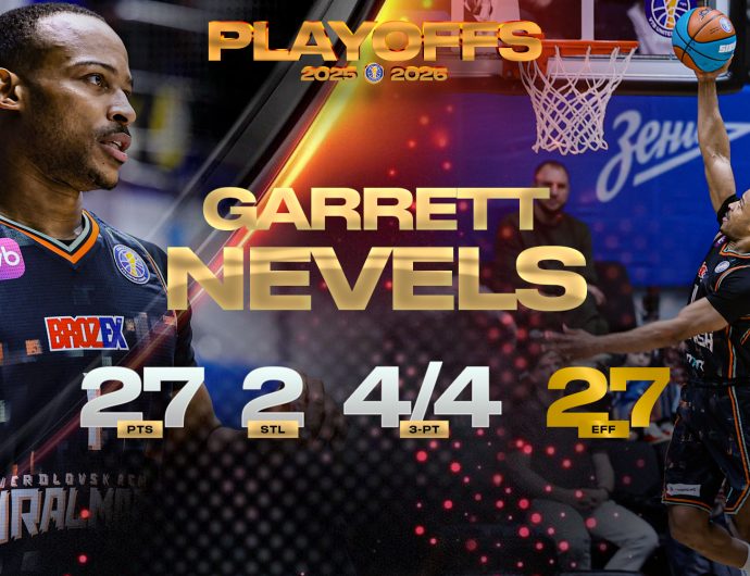 Garrett Nevels scored 27 points in Game 1 versus Zenit